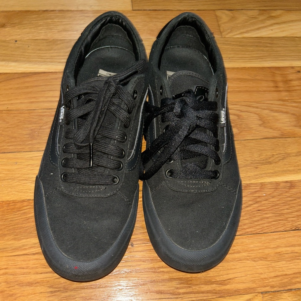 Used Vans Men's Black Canvas Sneakers size 8.5